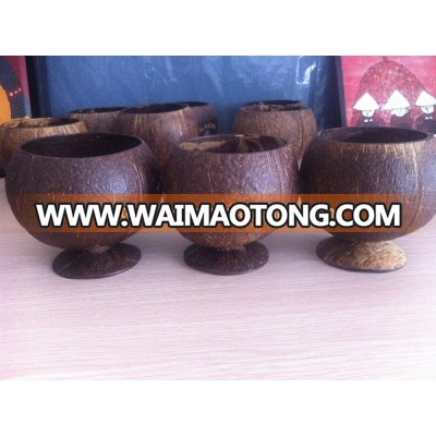 Hand made natural Coconut shell cup for ice cream