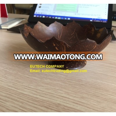 Natural coconut shell plate made in Vietnam with cheap price