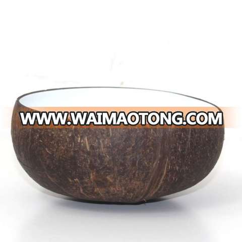 Coconut Bowl white lacquer FDA approved food-safe