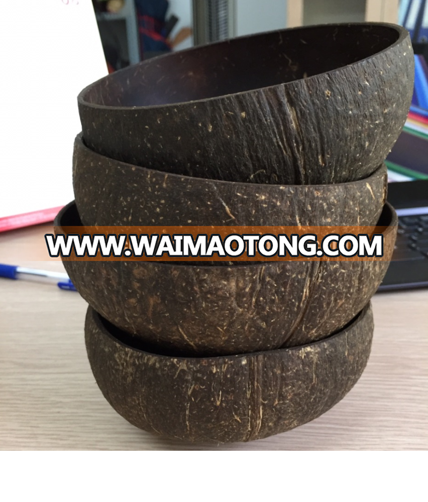 Natural coconut shell bowl made in Vietnam with cheap price